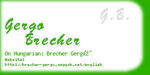gergo brecher business card